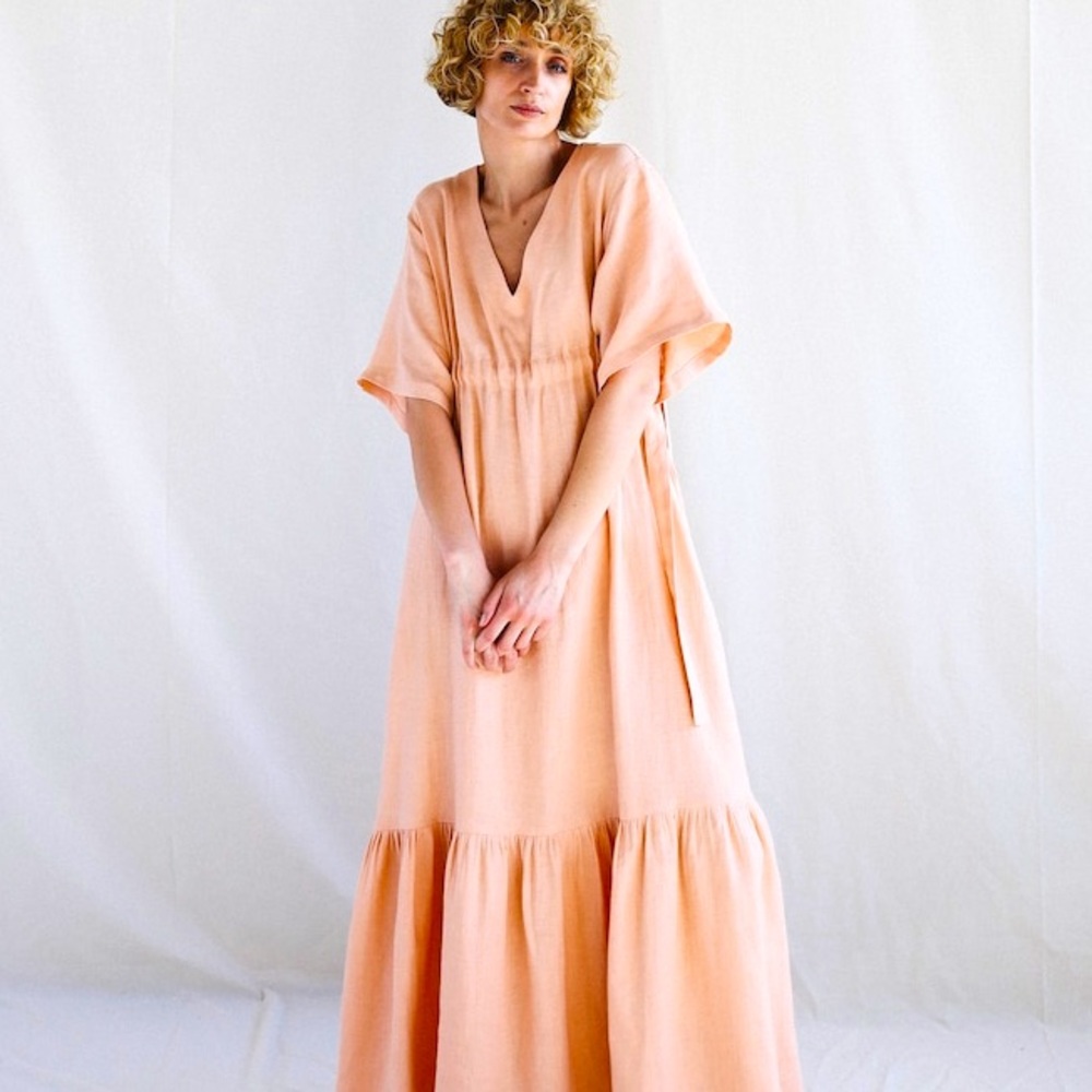 OffOn clothing handmade linen maxi dress